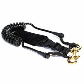 Sportsman Supply Inc. Surf to Summit Coiled Fishing Rod Brass Leash, Black, 4-Feet
