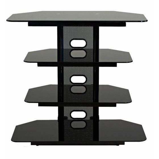 TransDeco Corner TV Stand with 3 AV Shelves for Up to 35-Inch Plasma/LCD TV