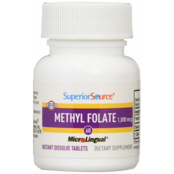 Superior Source Methylfolate Tablets, 60 Count