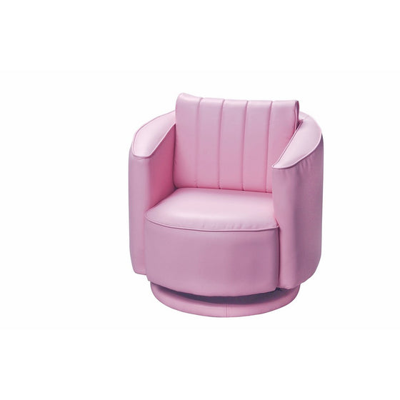 Gift Mark Upholstered Swivel Rocking Chair, Pink