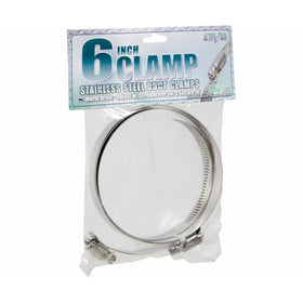 Hydrofarm Active Air Stainless Steel Duct Clamps, 6" (Pack of 2)