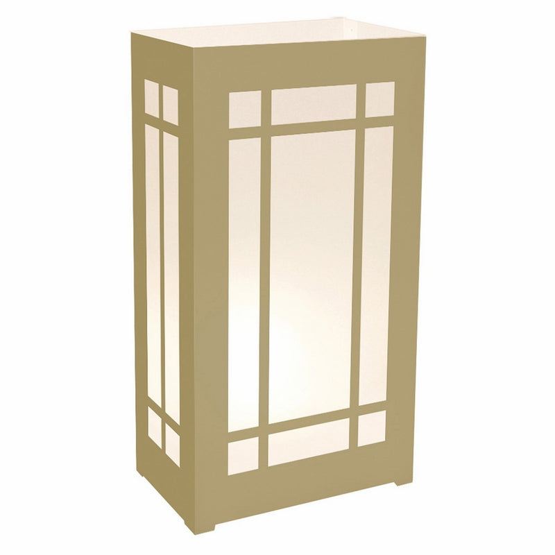 LumaBase 31512 12 Count Plastic Lanterns, Gold