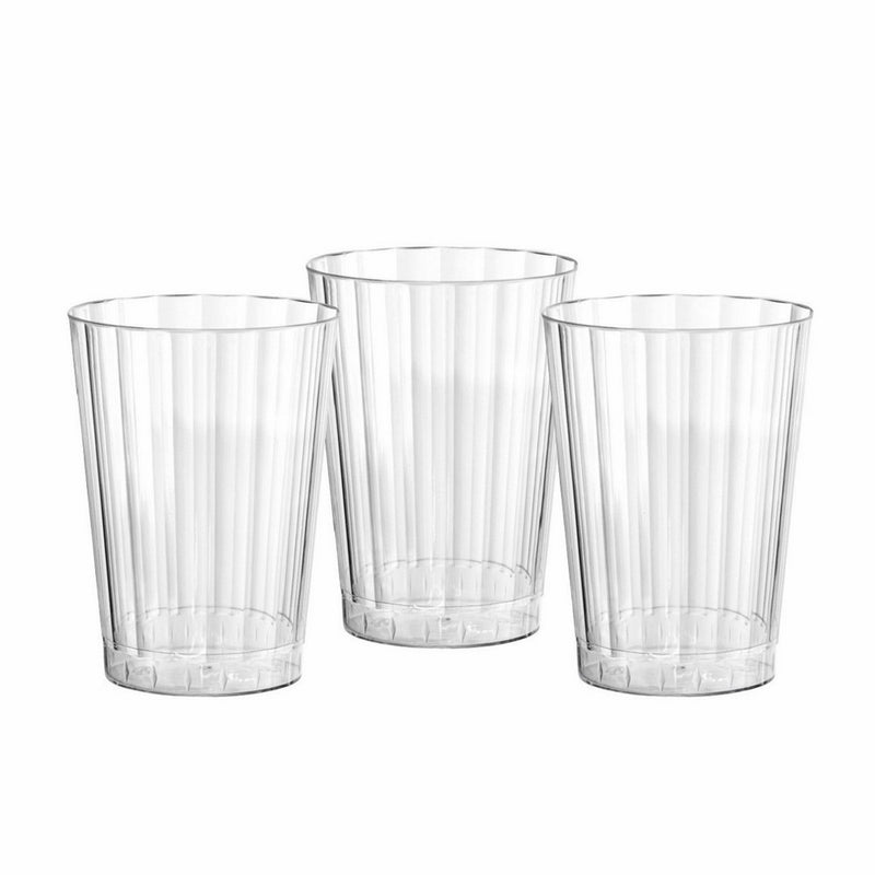 Party Essentials Deluxe/Elegance Hard Plastic 10-Ounce Party Cups/Tumblers, 20-Count, Clear