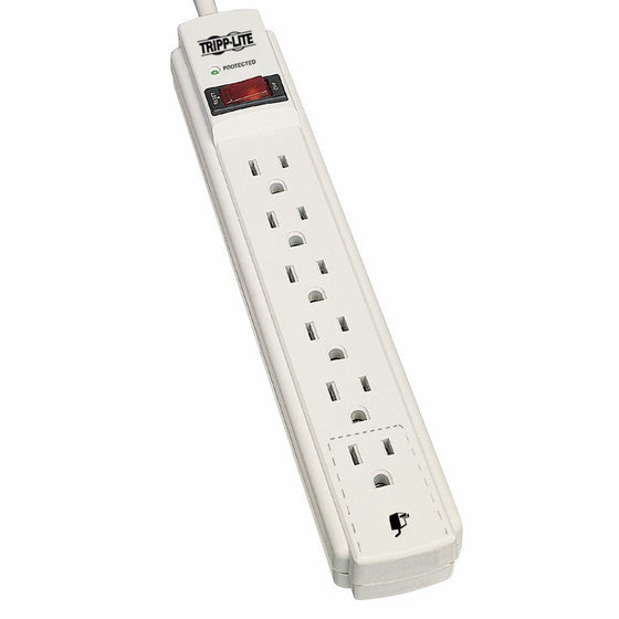 Tripp Lite 6 Outlet Surge Protector Power Strip 8ft Cord 990 Joules LED & $20K INSURANCE (TLP608)