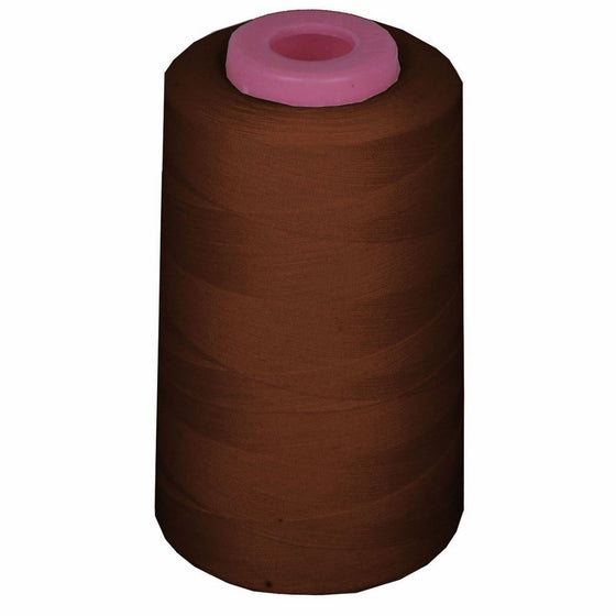 LA Linen 100% Polyester Cone Serger Thread, 6000-Yard, Brown (A705)