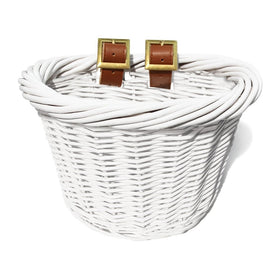 Colorbasket 01433 Junior Front Handlebar Wicker Bike Basket, White