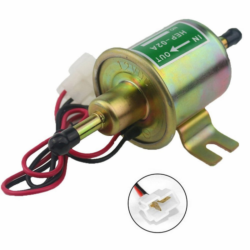 W8sunjs Universal 12V Heavy Duty Electric Fuel Pump Metal Solid Petrol 12 Volts