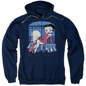 Trevco Boop Moonlight Adult Pull Over Hoodie Navy Large