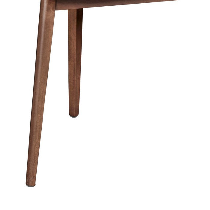 Mid Century Triangular Corner Table with Grain Details, Walnut Brown