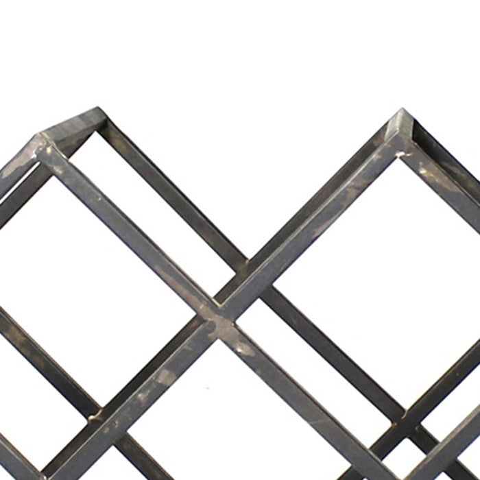 Metal Wine Bottle Rack with 7 Storage Slots, Gray