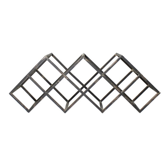Metal Wine Bottle Rack with 7 Storage Slots, Gray