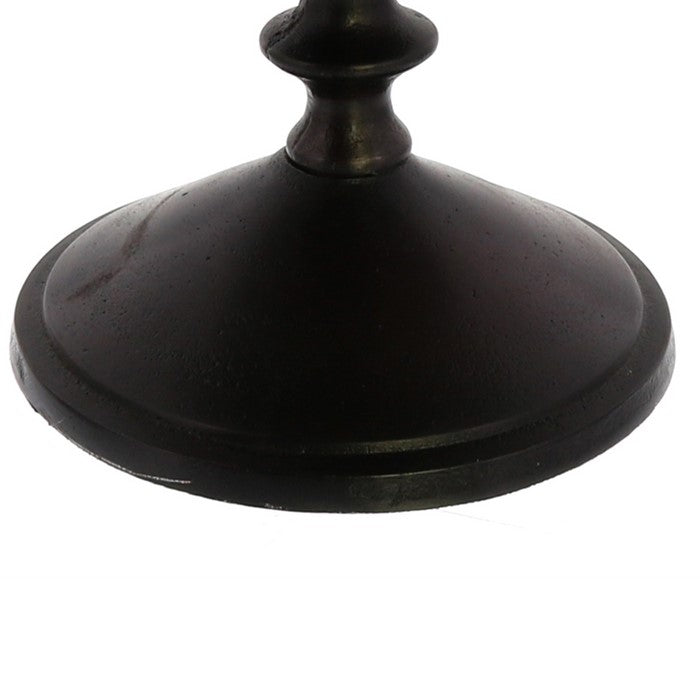 Pedestal with Turned Base, Small, Black and Gold