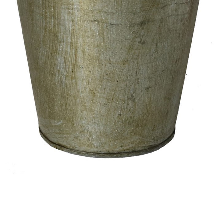 Metal Wall Mount Bucket with Hole, Gray