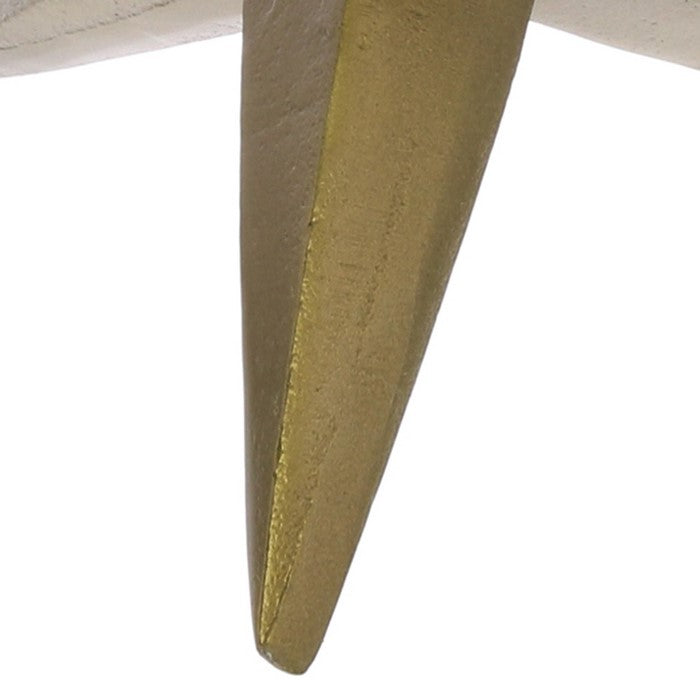 Metal Star Sculpture with 6 Pointed Shape, Brass