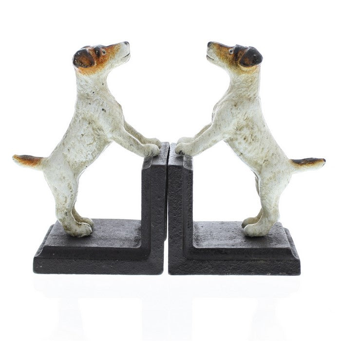 Metal Dog Bookends, Multicolor