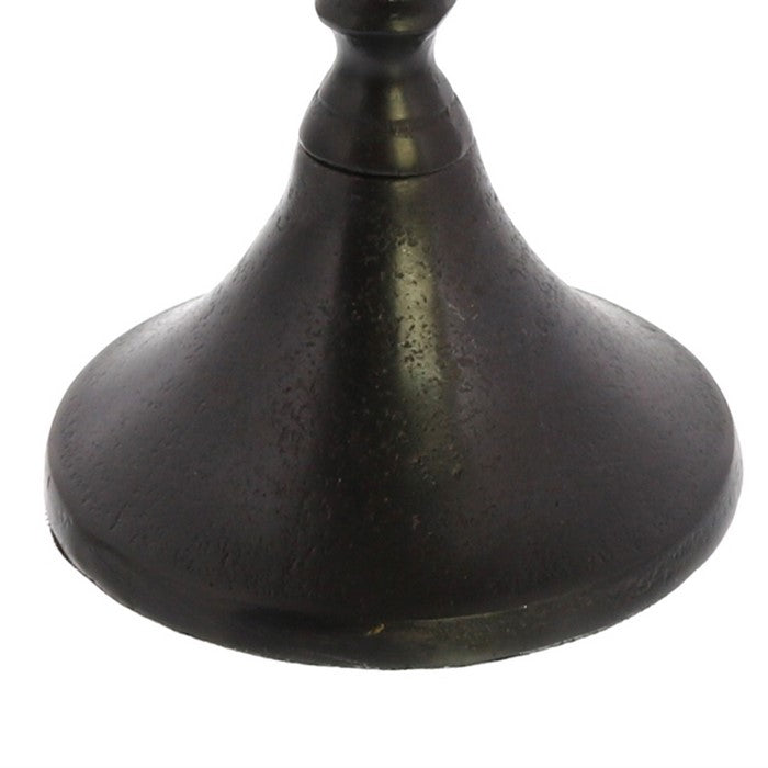 Pedestal with Turned Base, Medium, Black and Gold