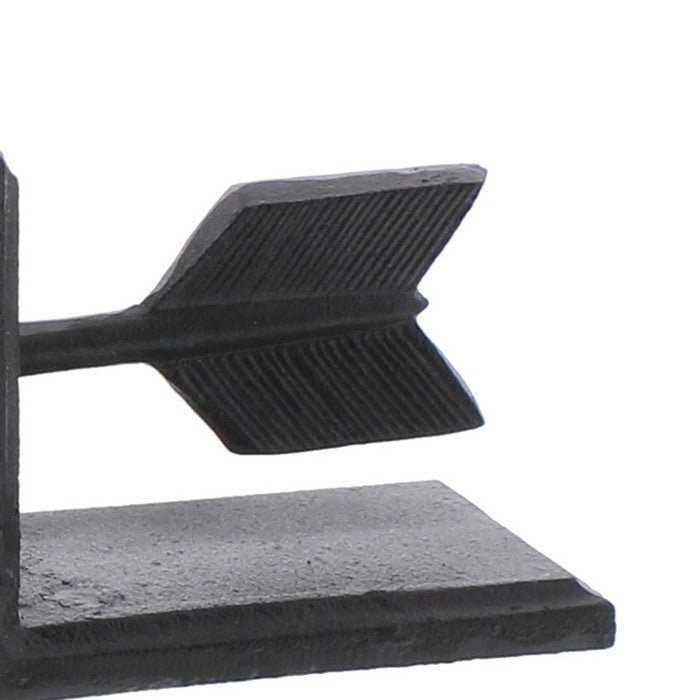 Metal Arrow Bookends, Brown