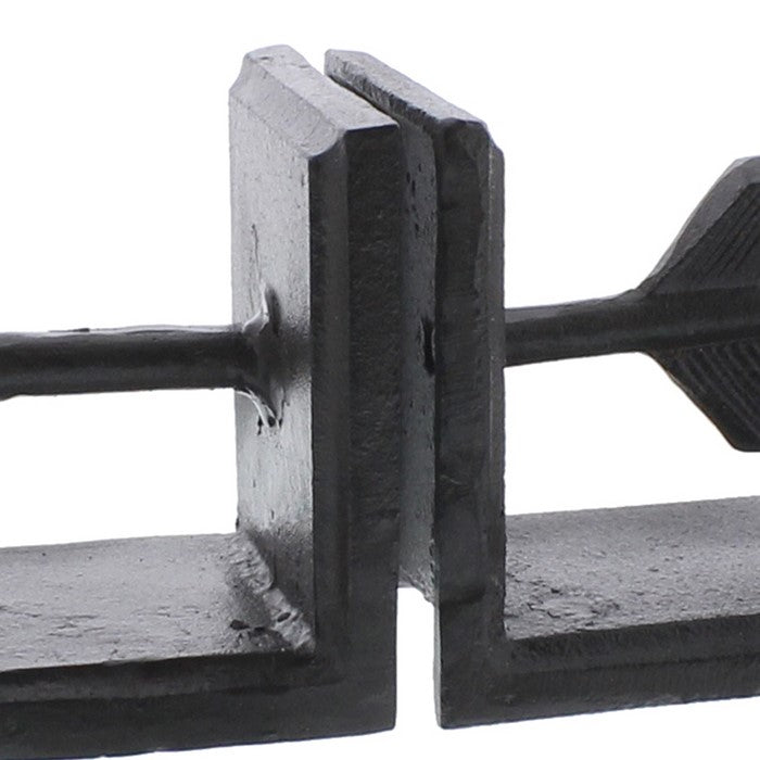 Metal Arrow Bookends, Brown