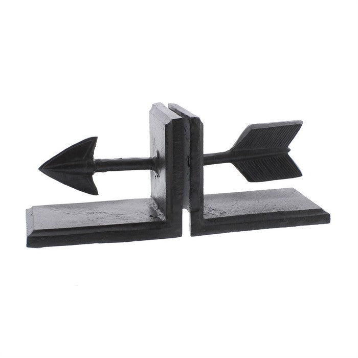 Metal Arrow Bookends, Brown