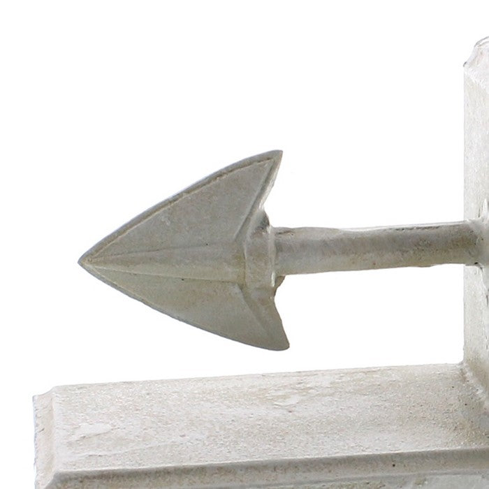 Metal Arrow Bookends, White