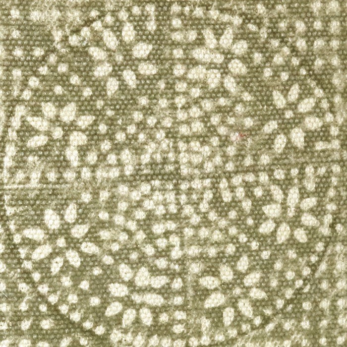 Fabric Upholstered Lumbar Pillow with Block Printing, Brown