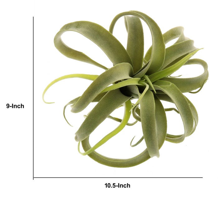 Plastic Tillandsia Sculpture, Green