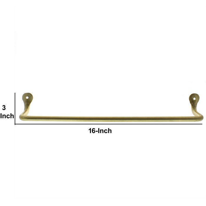 Metal Wall Bar with Holes, Brass