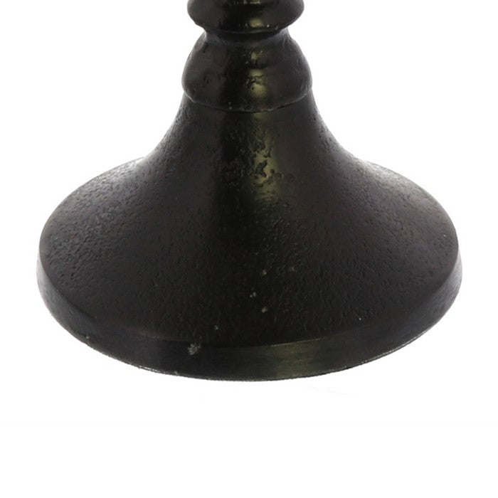 Pedestal with Turned Base, Small, Black and Gold
