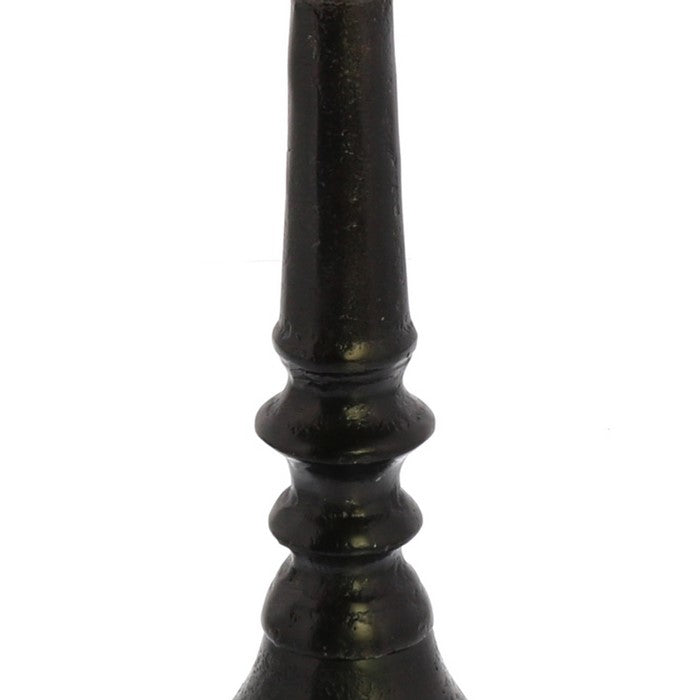 Pedestal with Turned Base, Small, Black and Gold