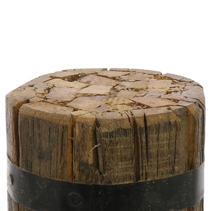 Wood Bundle with Metal Band, Brown and Black