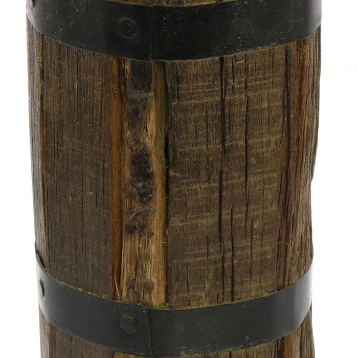 Wood Bundle with Metal Band, Brown and Black