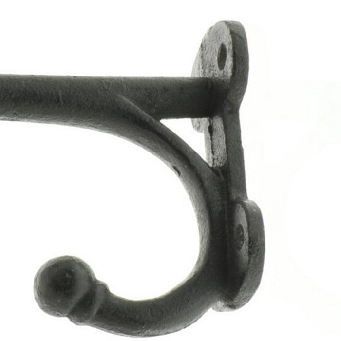 S Shape Metal Wall Hook in Rustic style, Antique Black