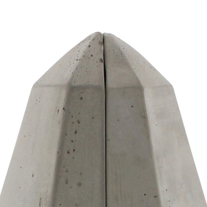 Obelisk Shape Cement Geometric Bookends, Pair of 2, Gray