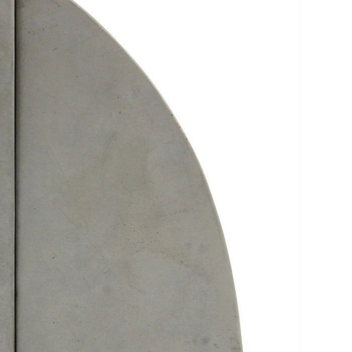 Arched Shape Cement Geometric Bookends, Pair of 2, Gray