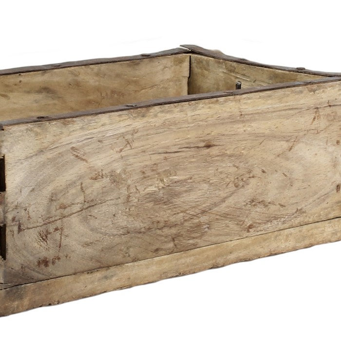 Wood and metal Brick Mold with Handle, Brown