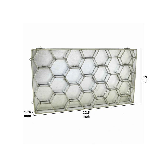 Metal and Glass Wall Case, Brass