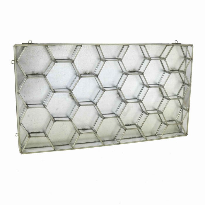 Metal and Glass Wall Case, Brass
