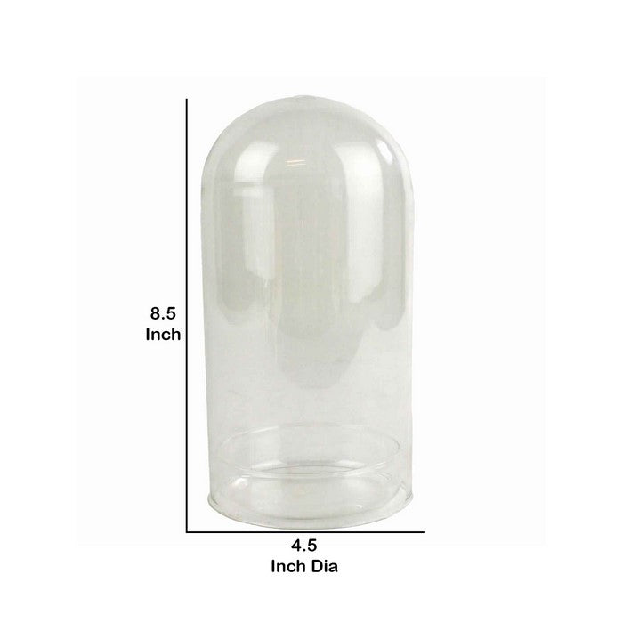 Glass Cloche with Dish, Clear