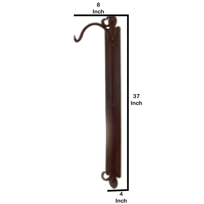 Rustic Style Metal Wall Hook, Black