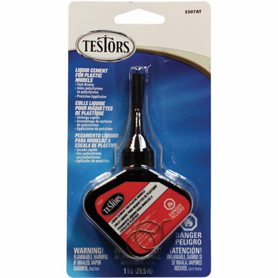 Testors 3507AT Liquid Cement for Plastic Models, 1-Ounce