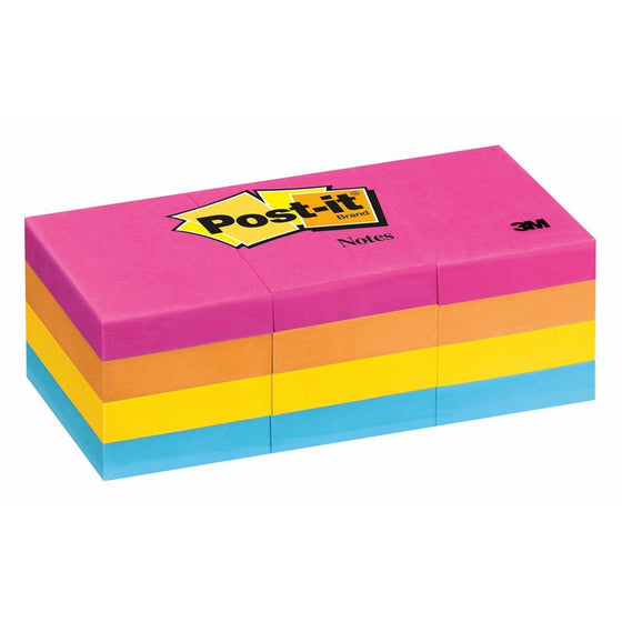 Post-it Notes, 1.5 in x 2 in, Cape Town Collection, 12 Pads/Pack (653AN)