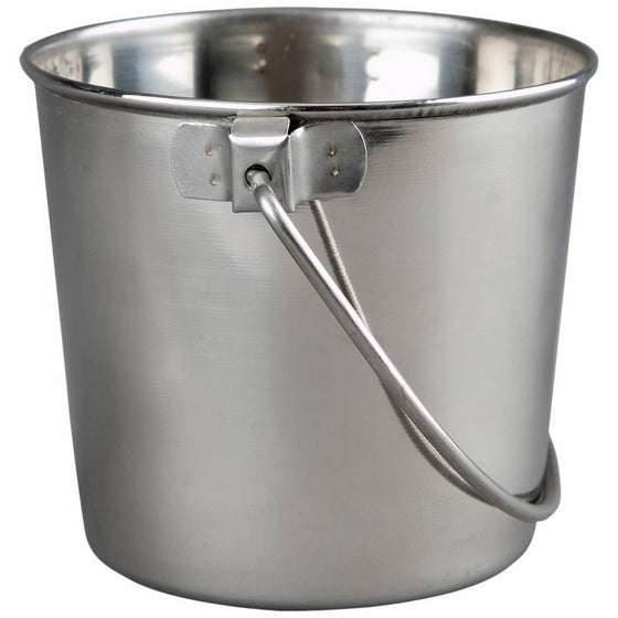 Advance Pet Products Heavy Stainless Steel Round Bucket, 6-Quart