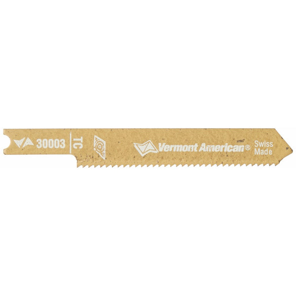 Vermont American 30003 U Shank 2-3/4-Inch 18TPI Cabide Tipped Stainless Steel Jigsaw Blade