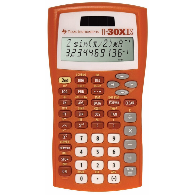 Texas Instruments TI-30X IIS 2-Line Scientific Calculator, Orange