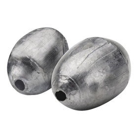 South Bend Egg Sinkers. 1/2 oz. silver, pack of 6