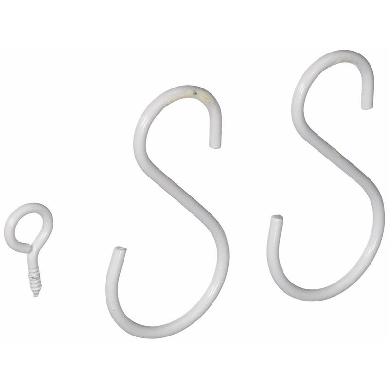 Panacea 86502 Extender S Hook, White, Pack of 2