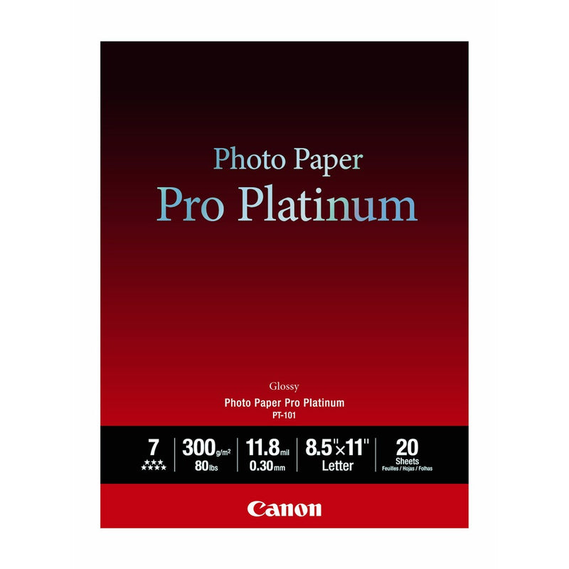 Canon Photo Paper Pro Platinum, 8.5 x 11 Inches, 20 Sheets (2768B022)