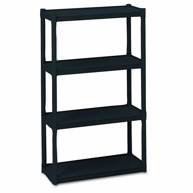 Iceberg ICE20841 Rough 'N Ready Open Storage Shelving System, 32" Width x 54" Height x 13" Depth, 4 Shelves, Black