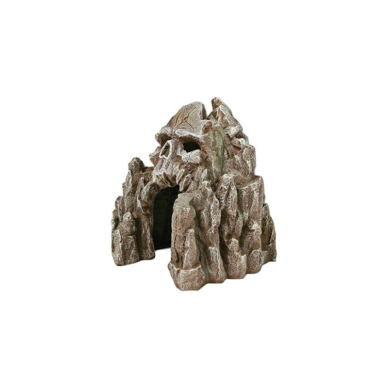 Blue Ribbon Exotic Environments Skull Mountain Aquarium Ornament, Small, 5-1/2-Inch by 6-Inch by 6-Inch