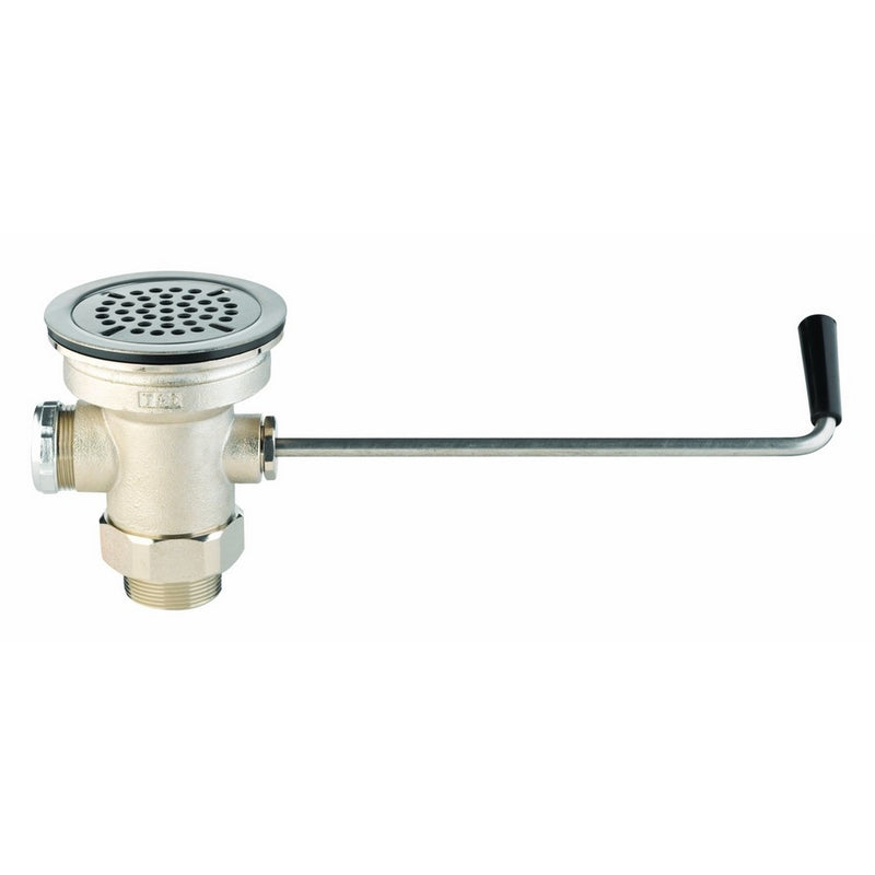 T&S Brass B-3942 Waste Drain Valve, Twist Handle, 3-Inch X 2-Inch